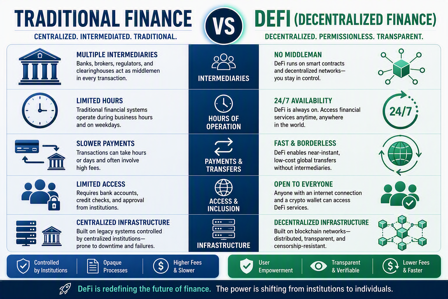 Traditional Finance vs DeFi
